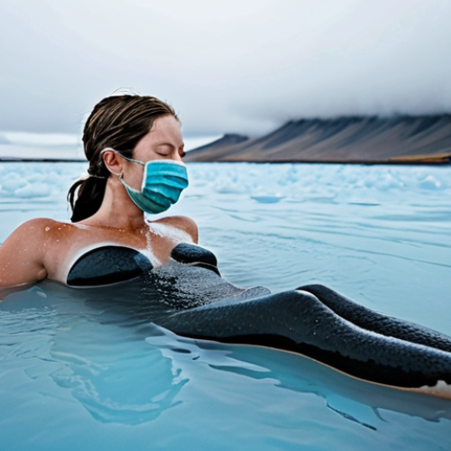 Home 3 아이슬란드 블루라군 온천 - Blue Lagoon Immersion**
"A woman in a fully clothed, modest swimsuit, relaxing in the Blue Lagoon, ...